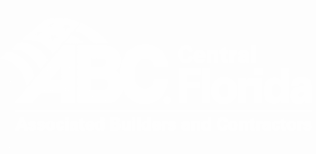 Logo for ABC Central Florida, Associated Builders and Contractors, featuring stylized letters ABC with an American flag motif on the left and text to the right.